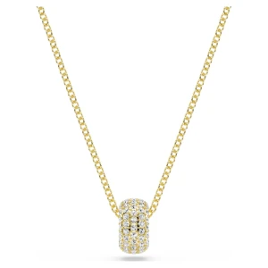 Wisiorek Dextera, Biały, Powłoka w odcieniu złota Swarovski