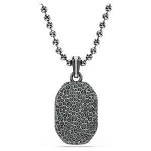 Wisiorek Dextera Octagon, Kształt ośmiokątny, Szlif okrągły, Czarny, Powłoka z rutenu Swarovski