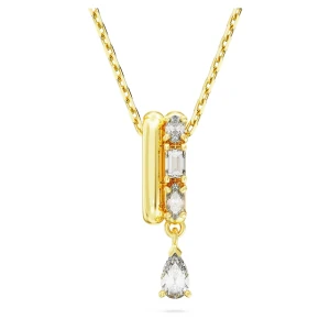 Wisiorek Dextera, Szlify różnorodne, Biały, Powłoka w odcieniu złota Swarovski