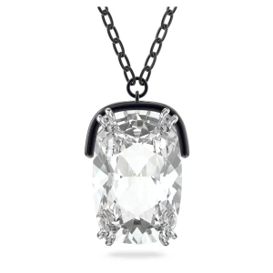 Wisiorek Harmonia, Duży kryształ, Biały, Wykończenie z różnobarwnych metali Swarovski