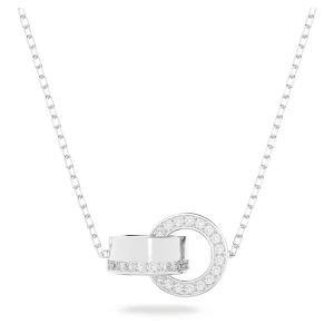 Wisiorek Hollow, Zazębiająca się pętla, Biały, Powłoka z rodu Swarovski