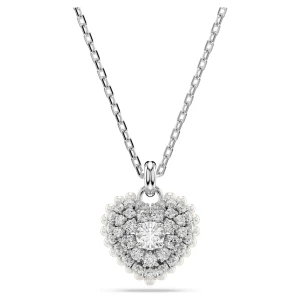 Wisiorek Idyllia, Serce, Biały, Powłoka z rodu Swarovski