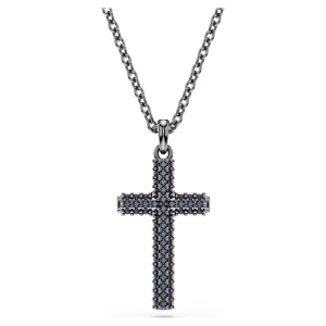 Wisiorek Insigne, Krzyż, Szary, Powłoka z rutenu Swarovski