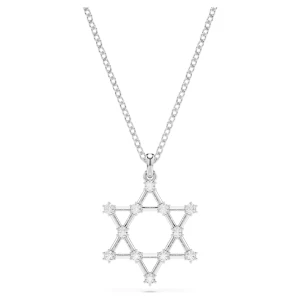 Wisiorek Insigne, Szlif okrągły, Gwiazda, Biały, Powłoka z rodu Swarovski