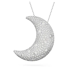 Wisiorek Luna, Księżyc, Biały, Powłoka z rodu Swarovski
