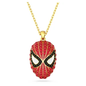Wisiorek Marvel Spider-Man, Czerwony, Powłoka w odcieniu złota Swarovski