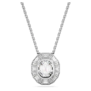 Wisiorek Mesmera, Szlif ośmiokątny, Mały, Biały, Powłoka z rodu Swarovski