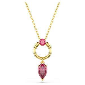 Wisiorek Mesmera, Szlify różnorodne, Czerwony, Powłoka w odcieniu złota Swarovski