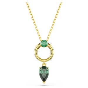 Wisiorek Mesmera, Szlify różnorodne, Zielony, Powłoka w odcieniu złota Swarovski