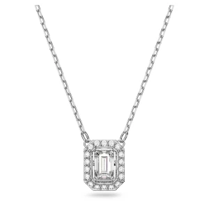 Wisiorek Millenia, Szlif ośmiokątny, Biały, Powłoka z rodu Swarovski