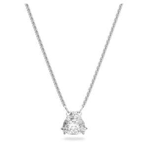 Wisiorek Millenia, Szlif trójkątny Trilliant, Biały, Powłoka z rodu Swarovski