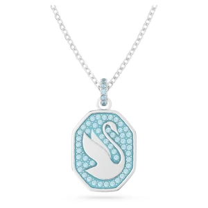 Wisiorek Signum, Łabędź, Długi, Niebieski, Powłoka z rodu Swarovski