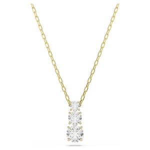 Wisiorek Stilla Attract, Szlif okrągły, Biały, Powłoka w odcieniu złota Swarovski