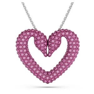 Wisiorek Sublima, Serce, Duży, Fioletowy, Powłoka z rodu Swarovski