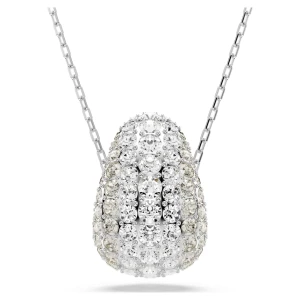 Wisiorek Sublima, Szlif okrągły, Biały, Powłoka z rodu Swarovski