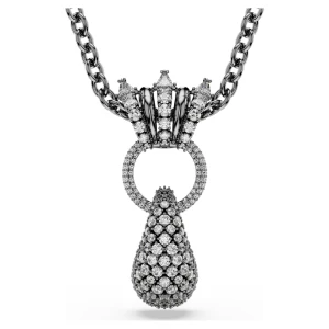 Wisiorek Sublima, Szlify różnorodne, Biały, Powłoka z rutenu Swarovski