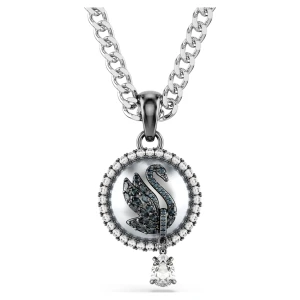Wisiorek Swan, Kryształowa Perła, Łabędź, Szary, Powłoka z rodu Swarovski