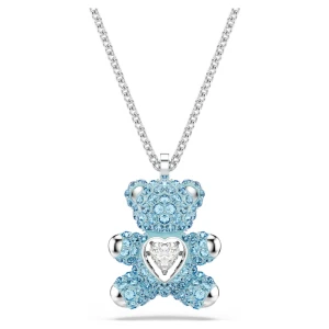Wisiorek Teddy, Niedźwiedź, Niebieski, Powłoka z rodu Swarovski