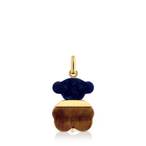 Wisiorek Ze Srebra Powlekanego 18-Karatowym Złotem, Z Sodalitem I Tygrysim Okiem Sweet Dolls - Tous Rozmiar