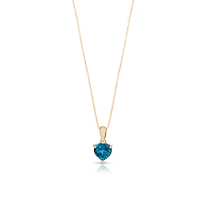 W.KRUK - Wisiorek złoty topaz london blue
