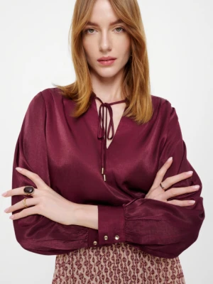 Wiskozowa bluzka w bordowym kolorze Greenpoint