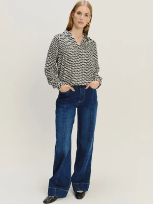 Wiskozowa bluzka z efektownym printem Greenpoint