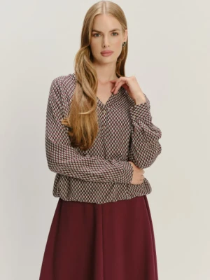 Wiskozowa bluzka z printem Greenpoint