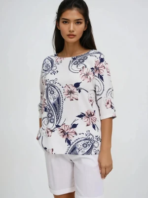 Wiskozowa koszula biała Moodo