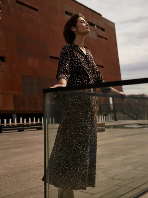 Wiskozowa koszula brązowa Moodo