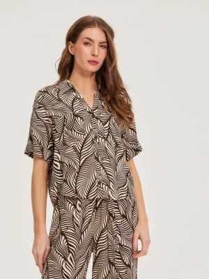 Wiskozowa koszula brązowa Moodo