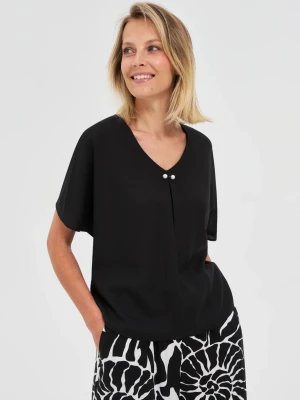 Wiskozowa koszula czarna Moodo