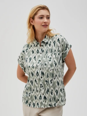 Wiskozowa koszula oliwkowa Moodo