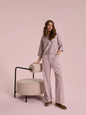 Wiskozowa koszula różowa Moodo