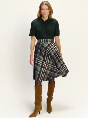 Wiskozowa spódnica midi w kratę Greenpoint