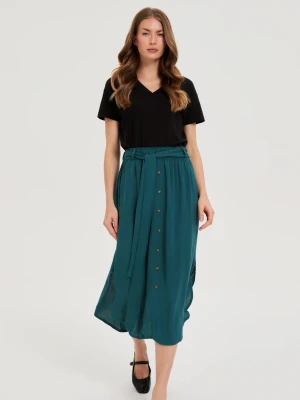 Wiskozowa spódnica zielona Moodo