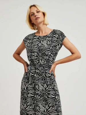 Wiskozowa sukienka maxi czarna Moodo