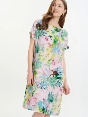 Wiskozowa sukienka oversize nadruk w kwiaty Greenpoint