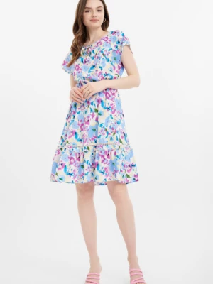 Wiskozowa sukienka  w kolorowe kwiaty Greenpoint