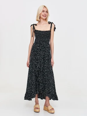 Wiskozowa sukienka w kropki Top Secret