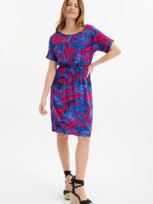 Wiskozowa sukienka z tropikalnym motywem Greenpoint