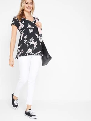 Wiskozowa tunika 2 w 1 ciążowa i do karmienia bonprix