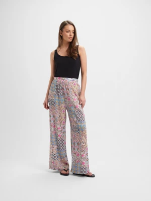 Wiskozowe spodnie z boho printem Top Secret