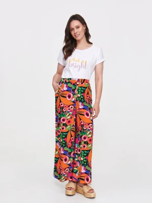 Stylowe spodnie z kolorowym printem Top Secret