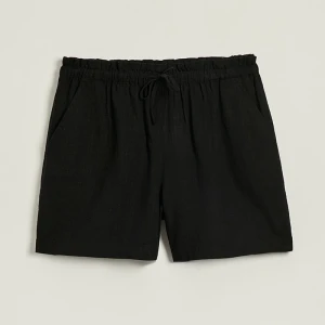 Wiskozowe szorty z dodatkiem lnu czarne House