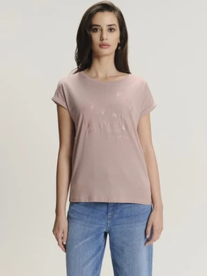 Wiskozowo-bawełniany top w jasnoróżowym kolorze Greenpoint