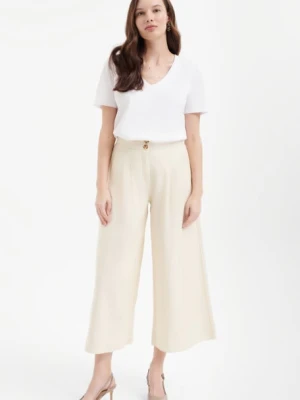 Wiskozowo-lniane spodnie typu culotte Greenpoint