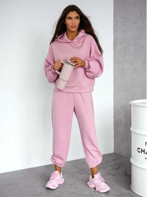 Wiskozowy komplet dresowy NORIEL - brudny róż  magmac 