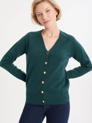 Wiskozowy sweter w zielonym kolorze Greenpoint