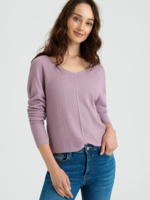 Wiskozowy sweter z błyskiem, jasny fiolet Greenpoint