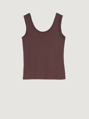 Wiskozowy top w brązowym kolorze Greenpoint